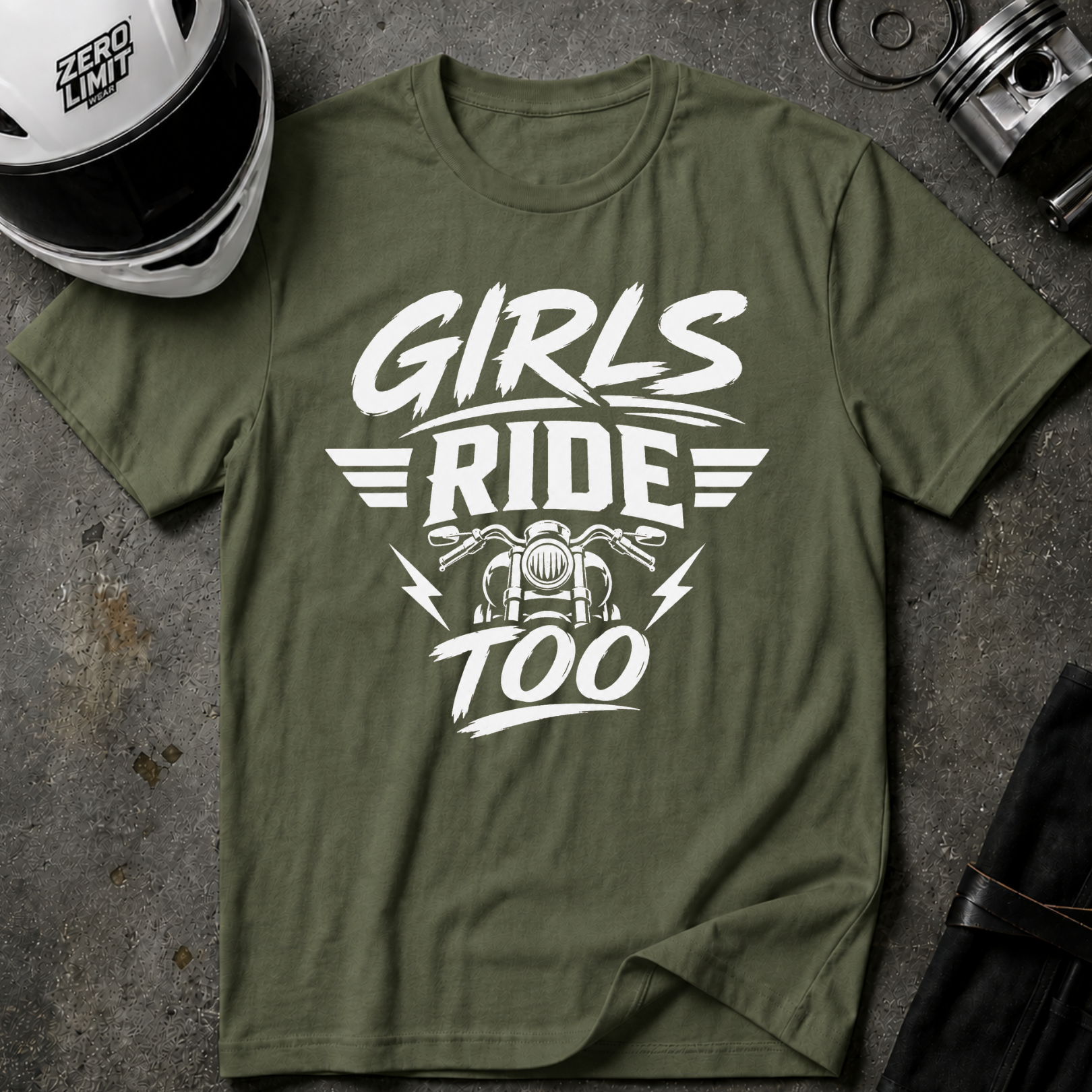 GIRLS RIDE TOO T-SHIRT