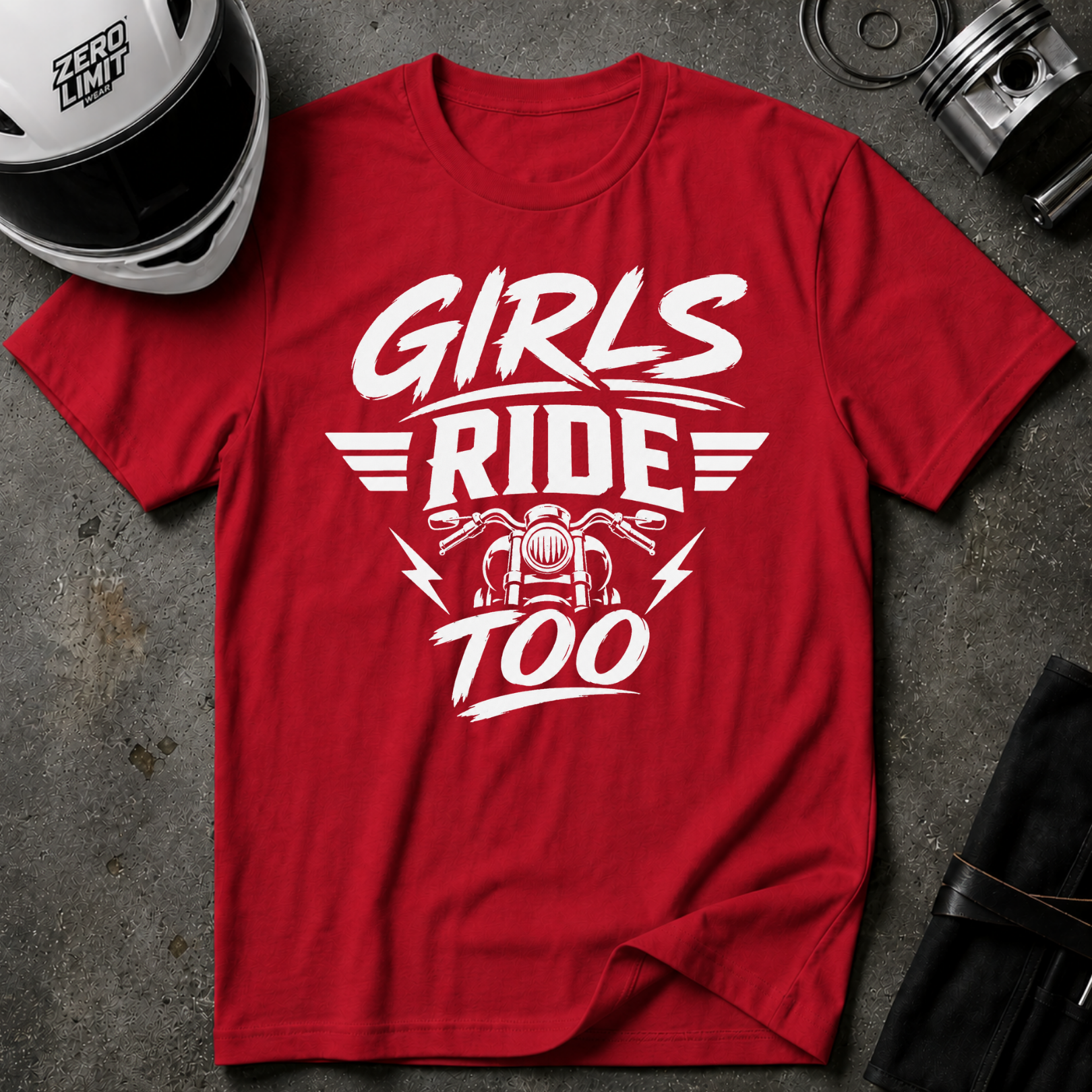GIRLS RIDE TOO T-SHIRT