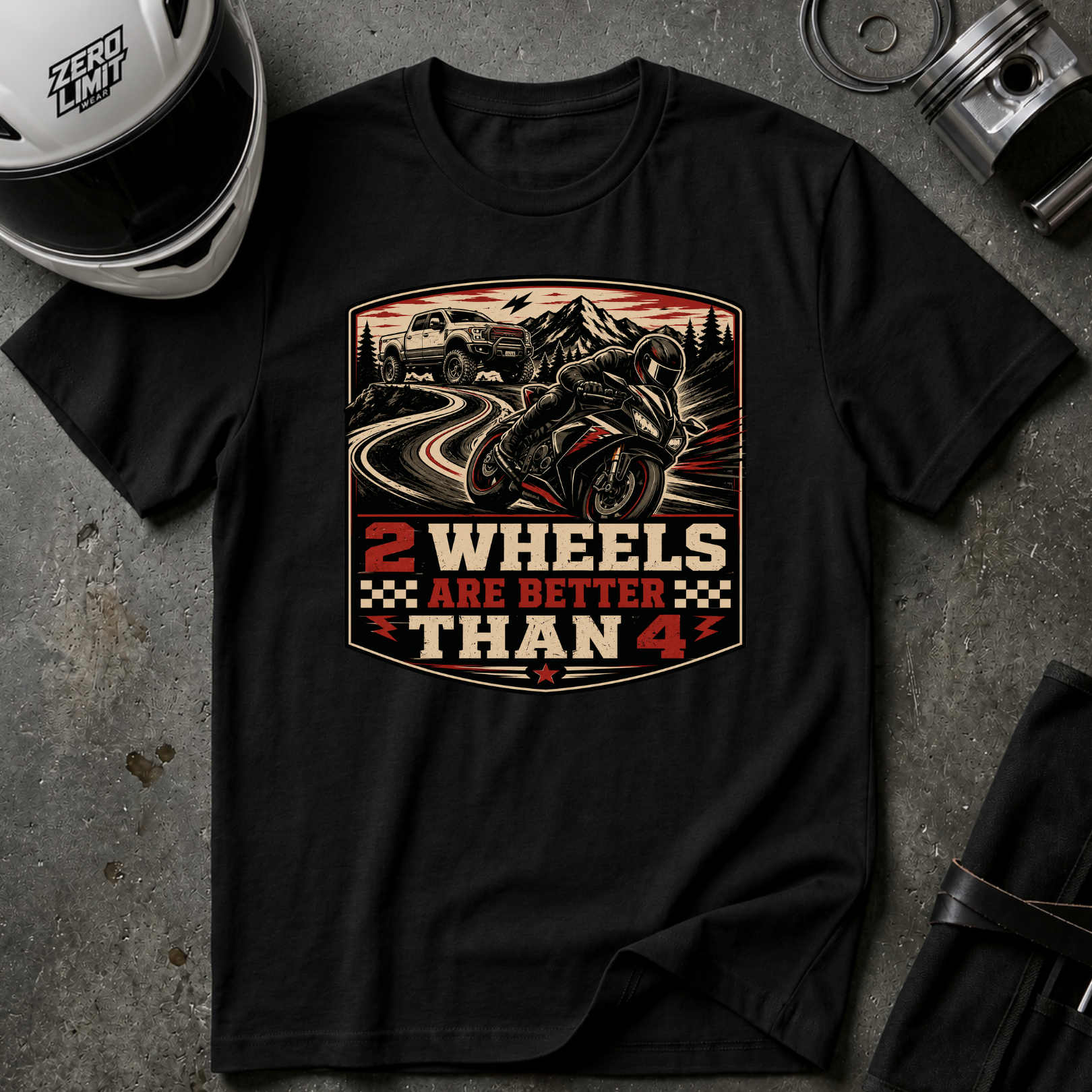 2 WHEELS LIFE T-SHIRT