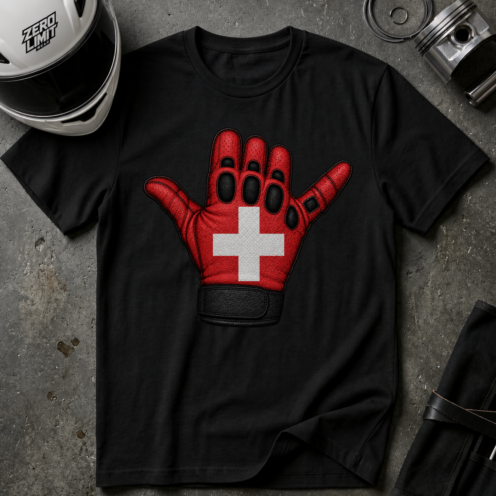SWITZERLAND GLOVE T-SHIRT
