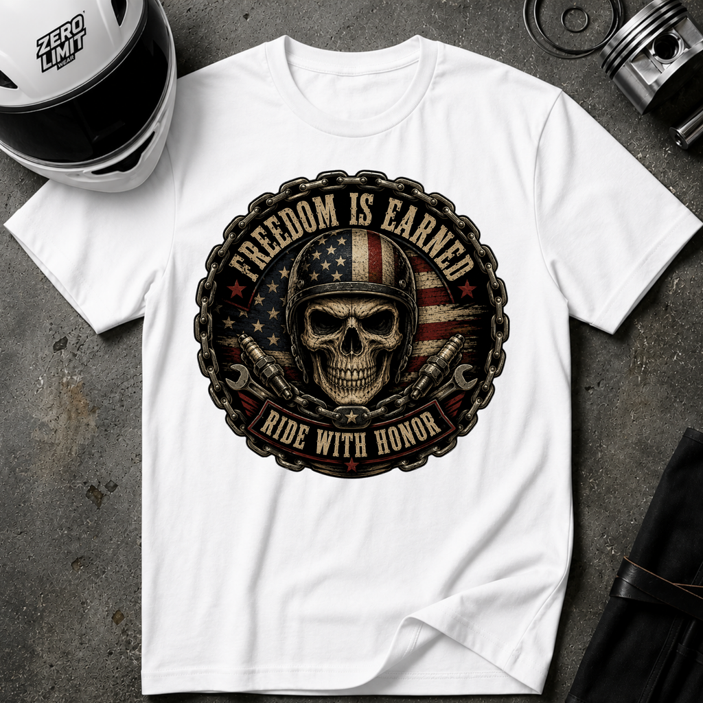 FREEDOM IS EARNED T-SHIRT