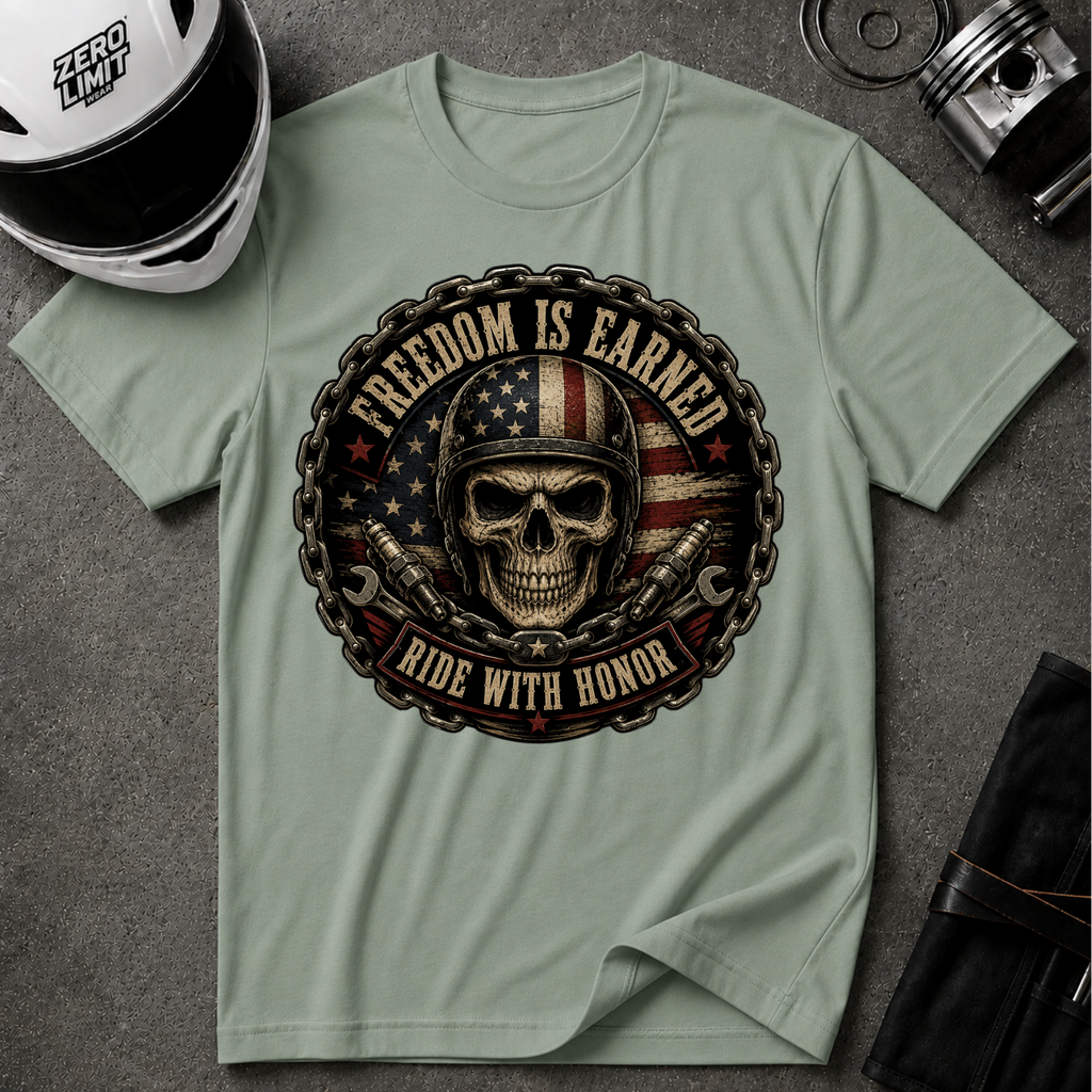 FREEDOM IS EARNED T-SHIRT