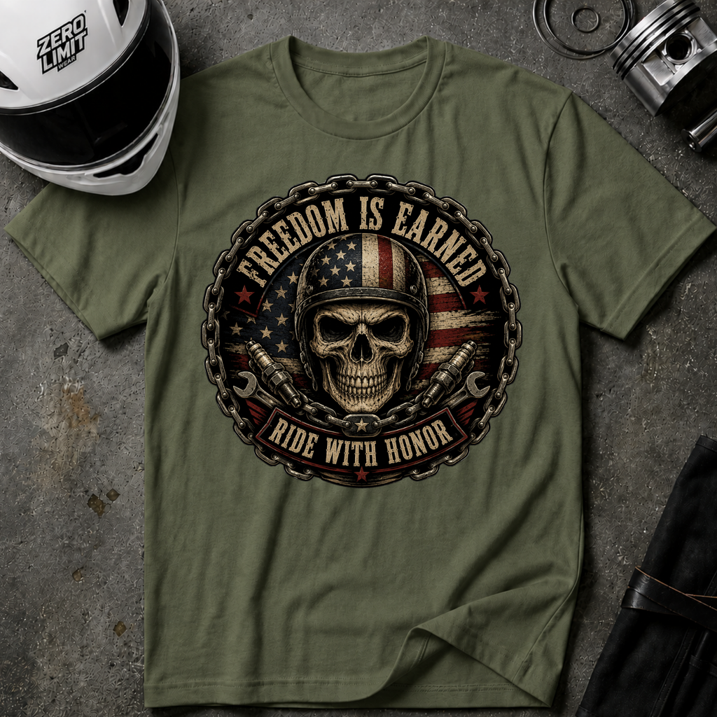 FREEDOM IS EARNED T-SHIRT