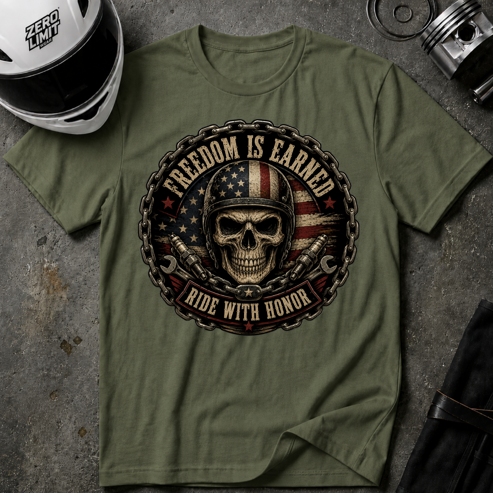 FREEDOM IS EARNED T-SHIRT