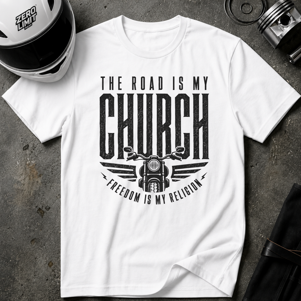 ROAD IS MY CHURCH T-SHIRT