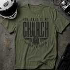 ROAD IS MY CHURCH T-SHIRT