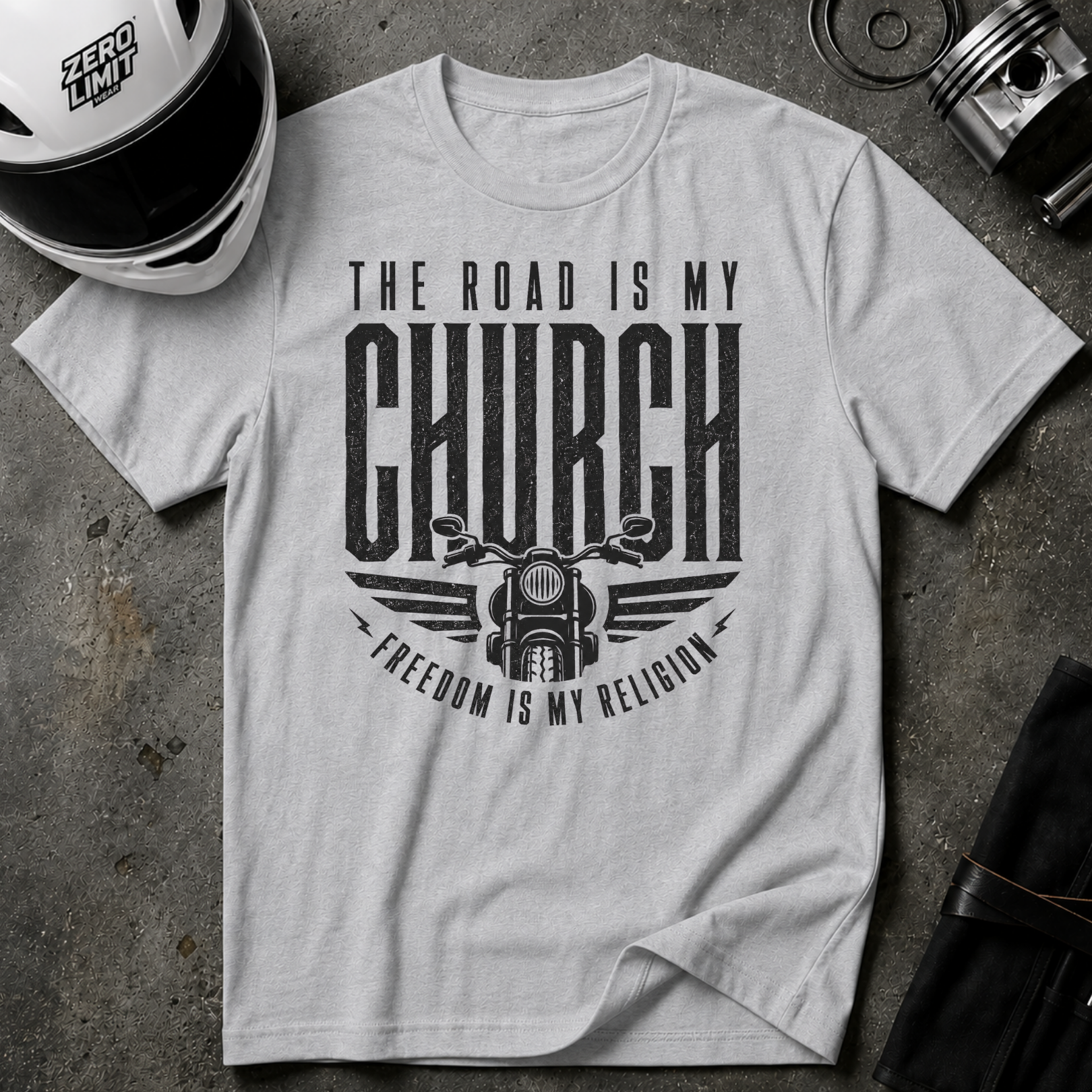 ROAD IS MY CHURCH T-SHIRT