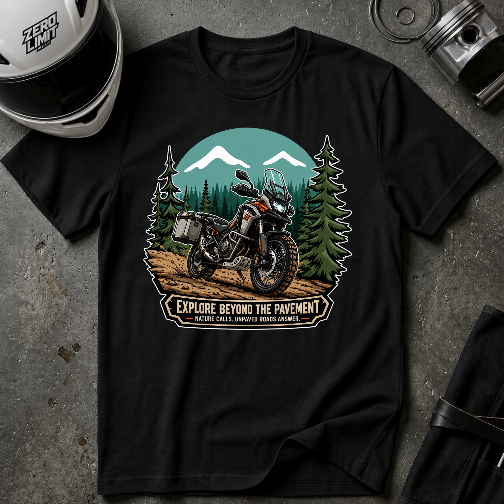EXPLORE BEYOND THE PAVEMENT T-SHIRT