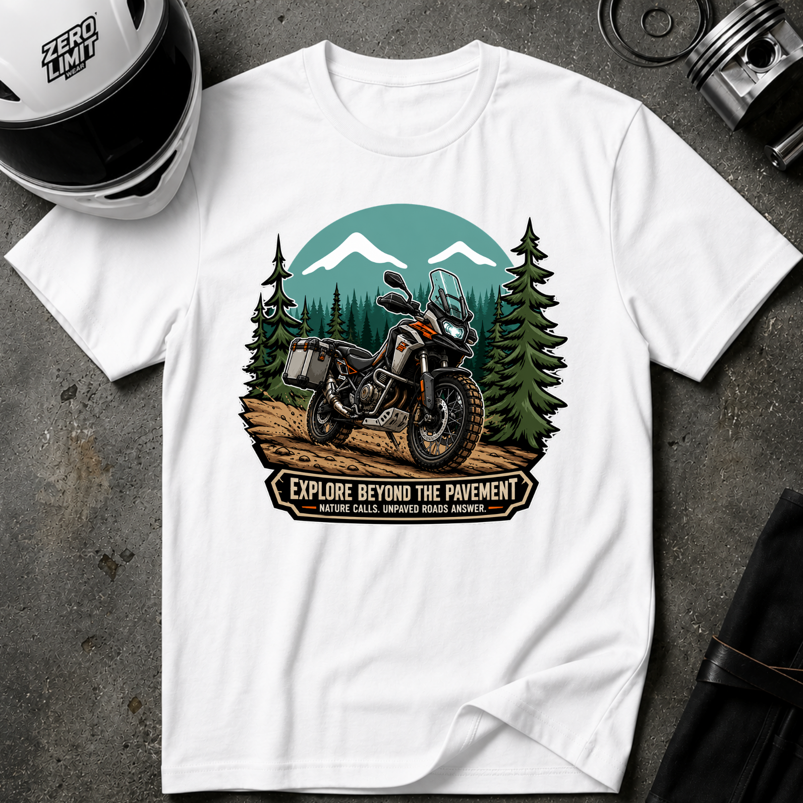 EXPLORE BEYOND THE PAVEMENT T-SHIRT