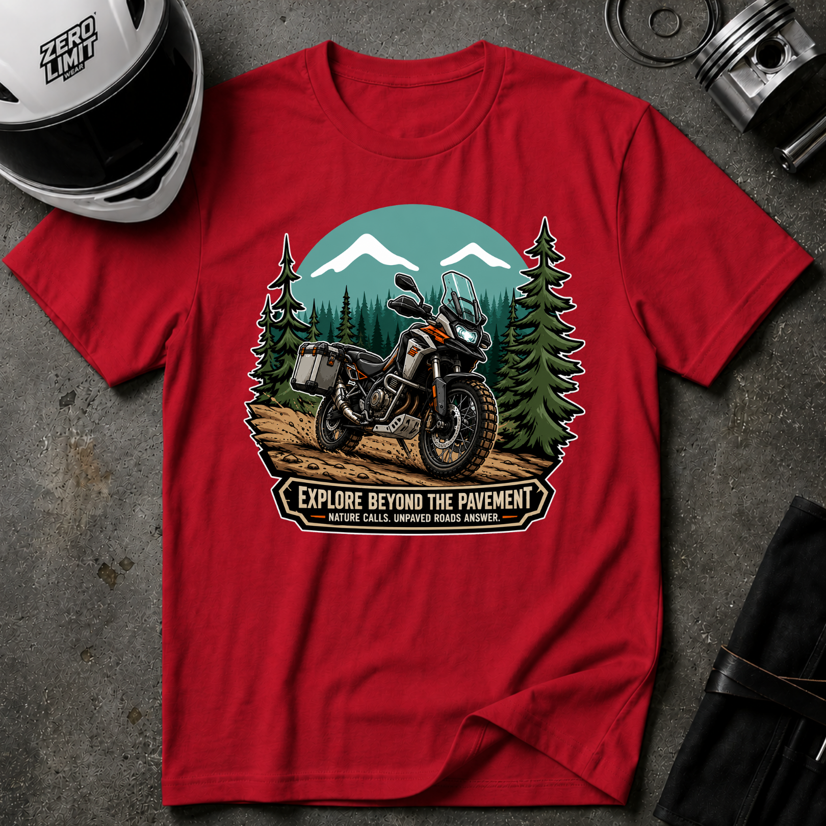 EXPLORE BEYOND THE PAVEMENT T-SHIRT