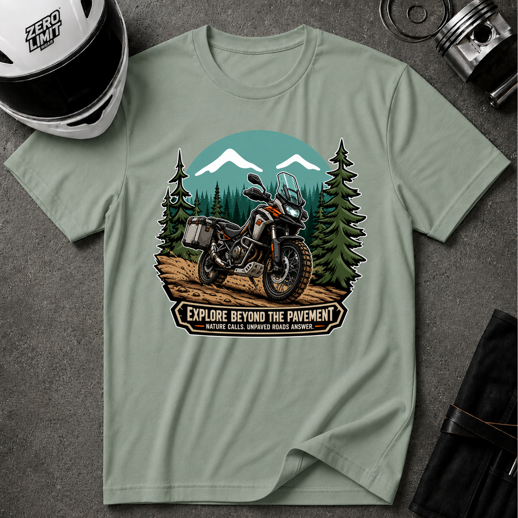 EXPLORE BEYOND THE PAVEMENT T-SHIRT