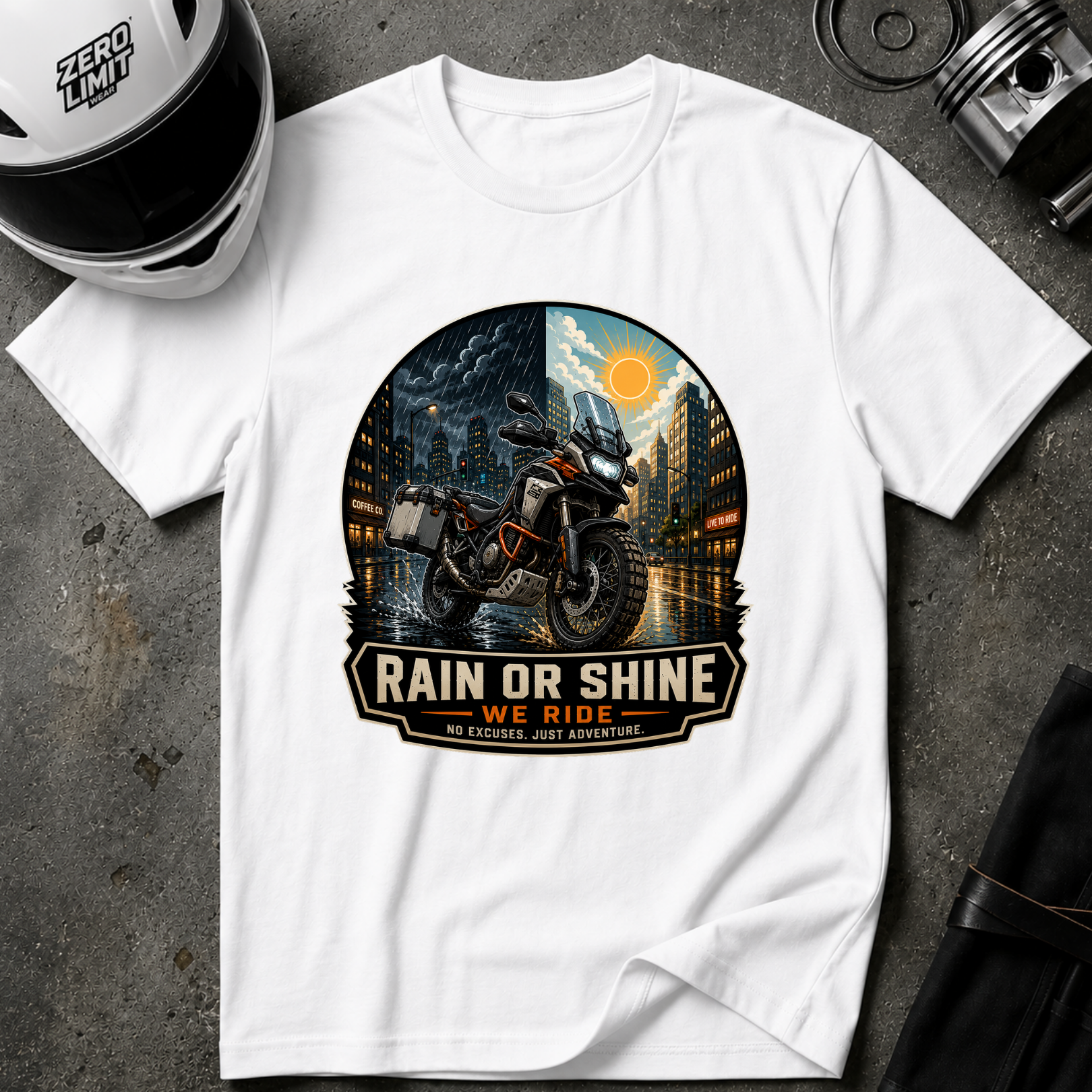 RAIN OR SHINE ADVENTURE T-SHIRT