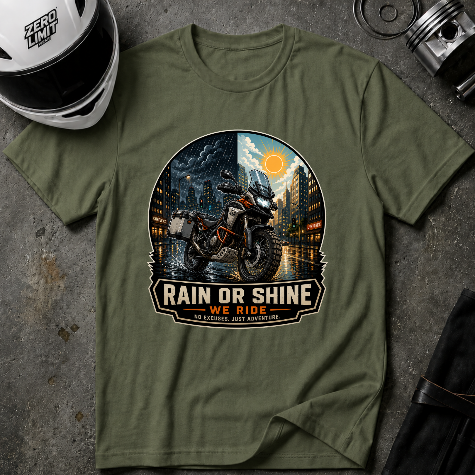 RAIN OR SHINE ADVENTURE T-SHIRT