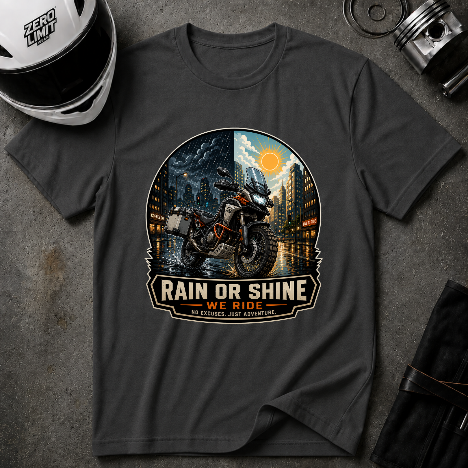 RAIN OR SHINE ADVENTURE T-SHIRT