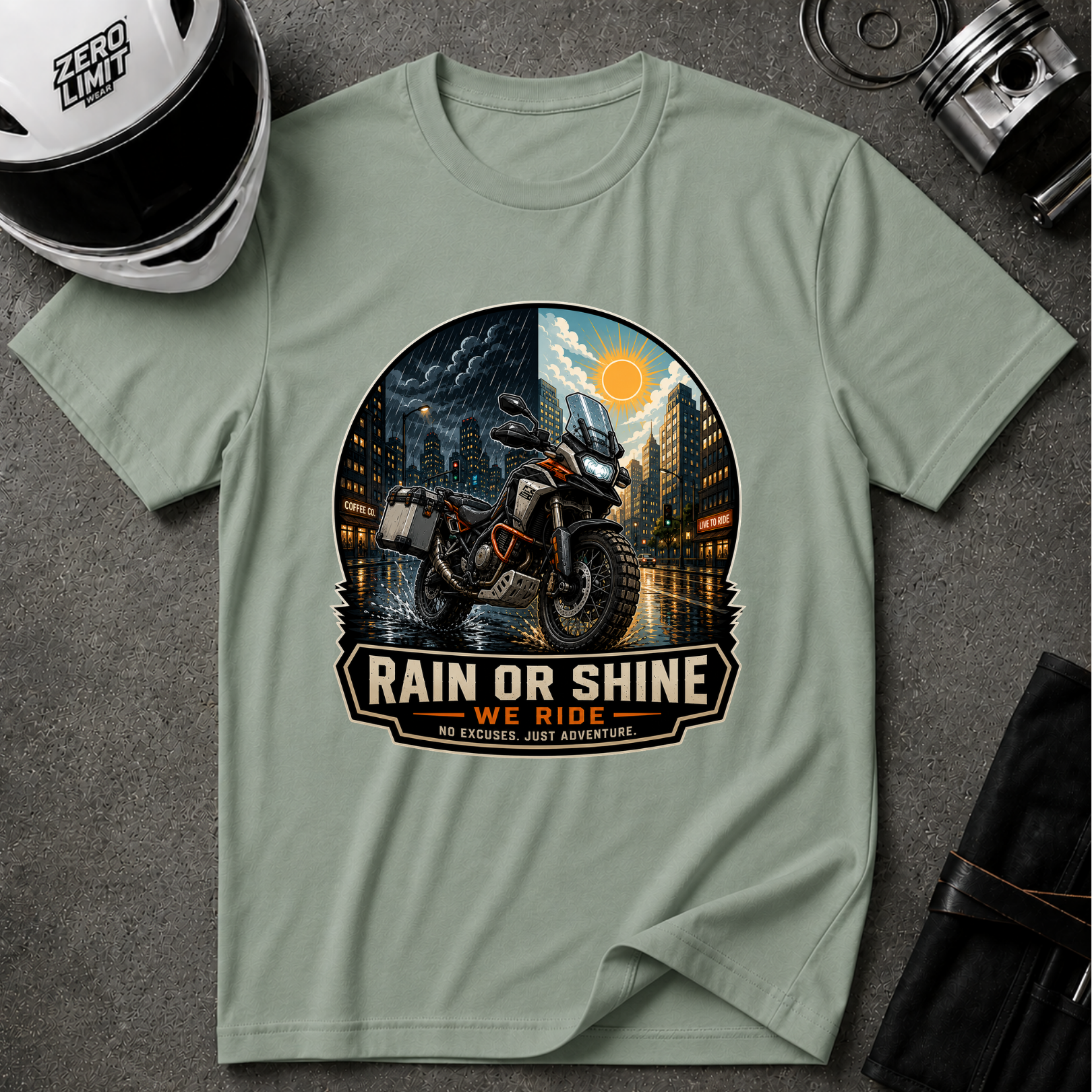 RAIN OR SHINE ADVENTURE T-SHIRT