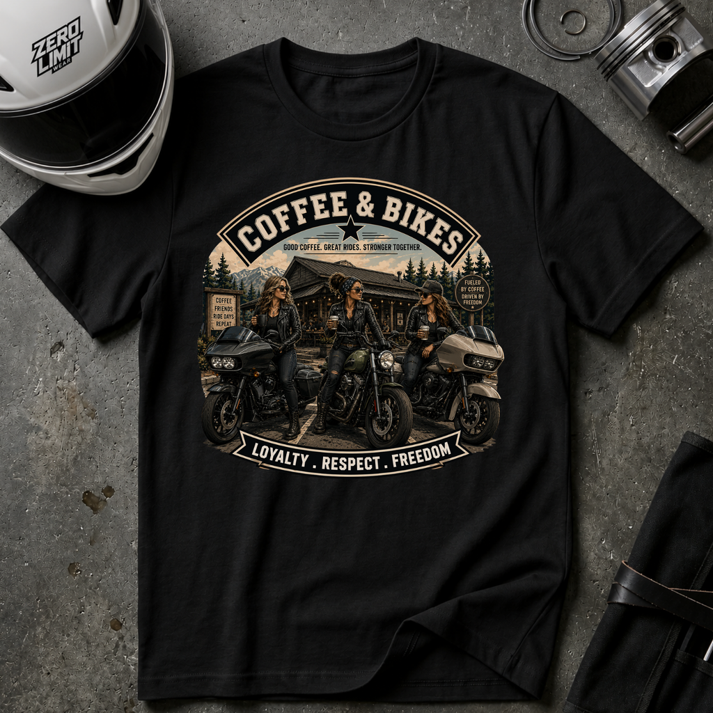 COFFEE & BIKES WOMEN T-SHIRT