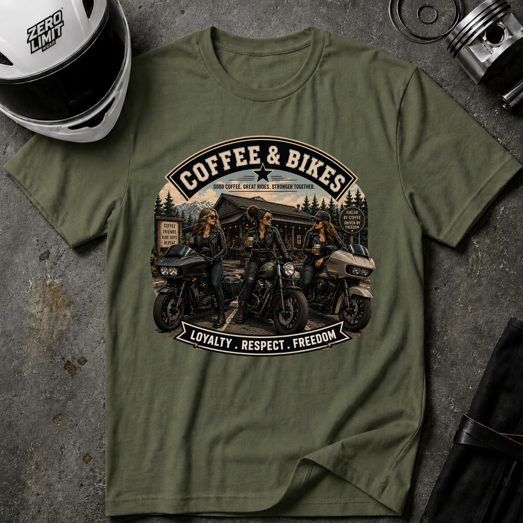 COFFEE & BIKES WOMEN T-SHIRT