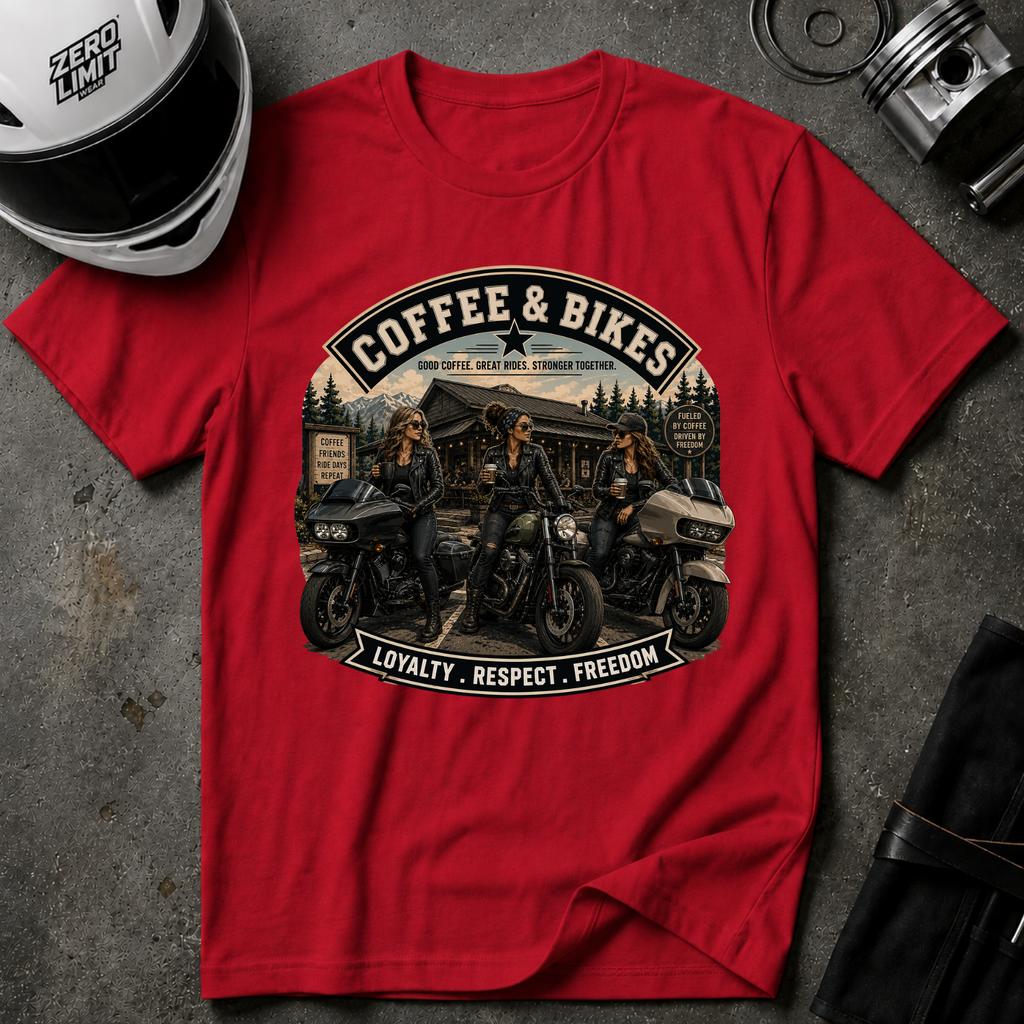 COFFEE & BIKES WOMEN T-SHIRT