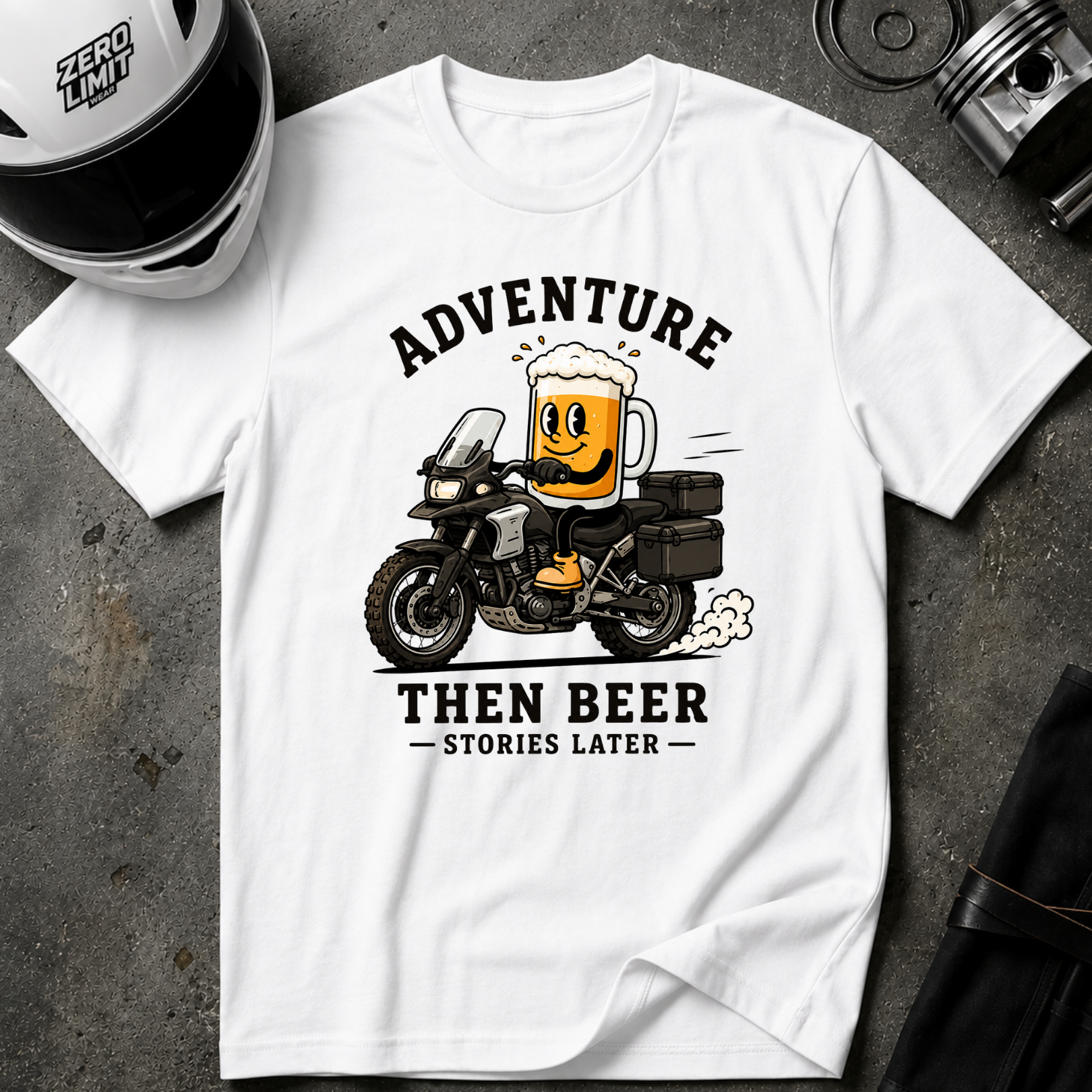 ADVENTURE THEN BEER T-SHIRT