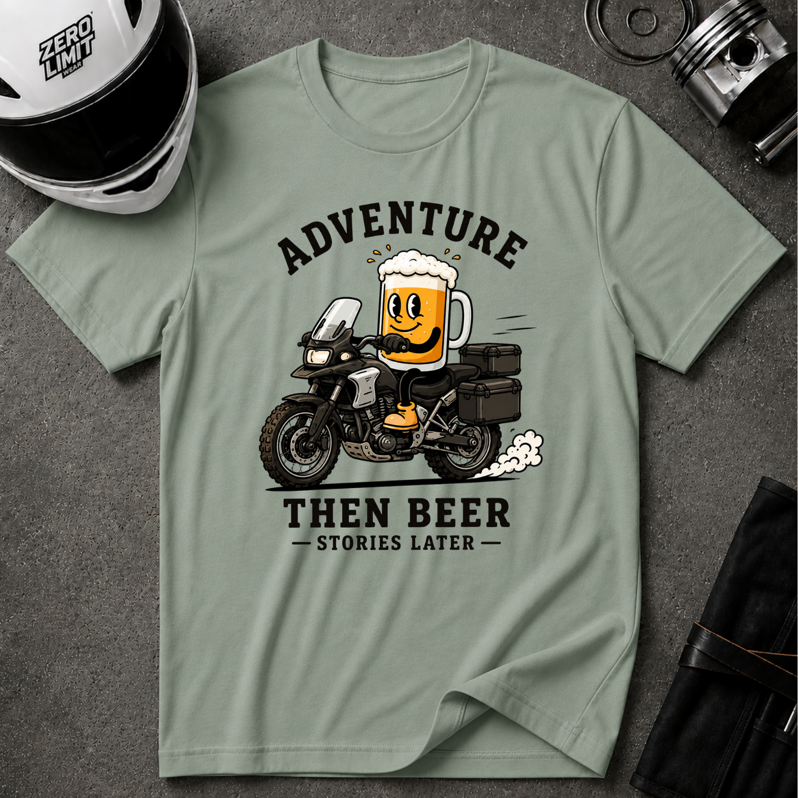 ADVENTURE THEN BEER T-SHIRT
