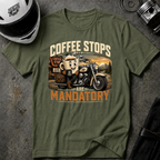 COFFEE STOPS ARE MANDATORY T-SHIRT