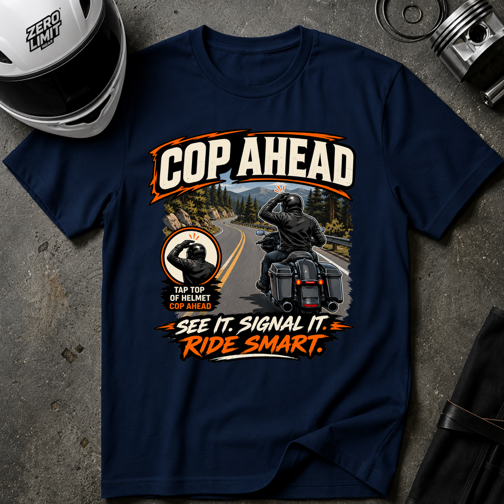 COP AHEAD SIGNAL T-SHIRT