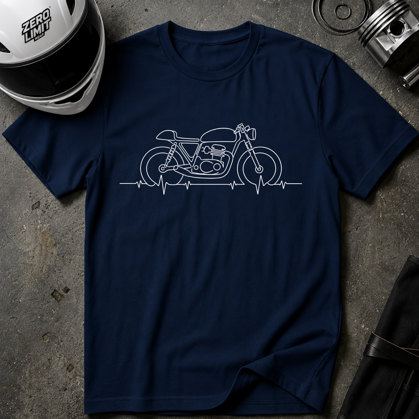 CAFE RACER EKG T-SHIRT