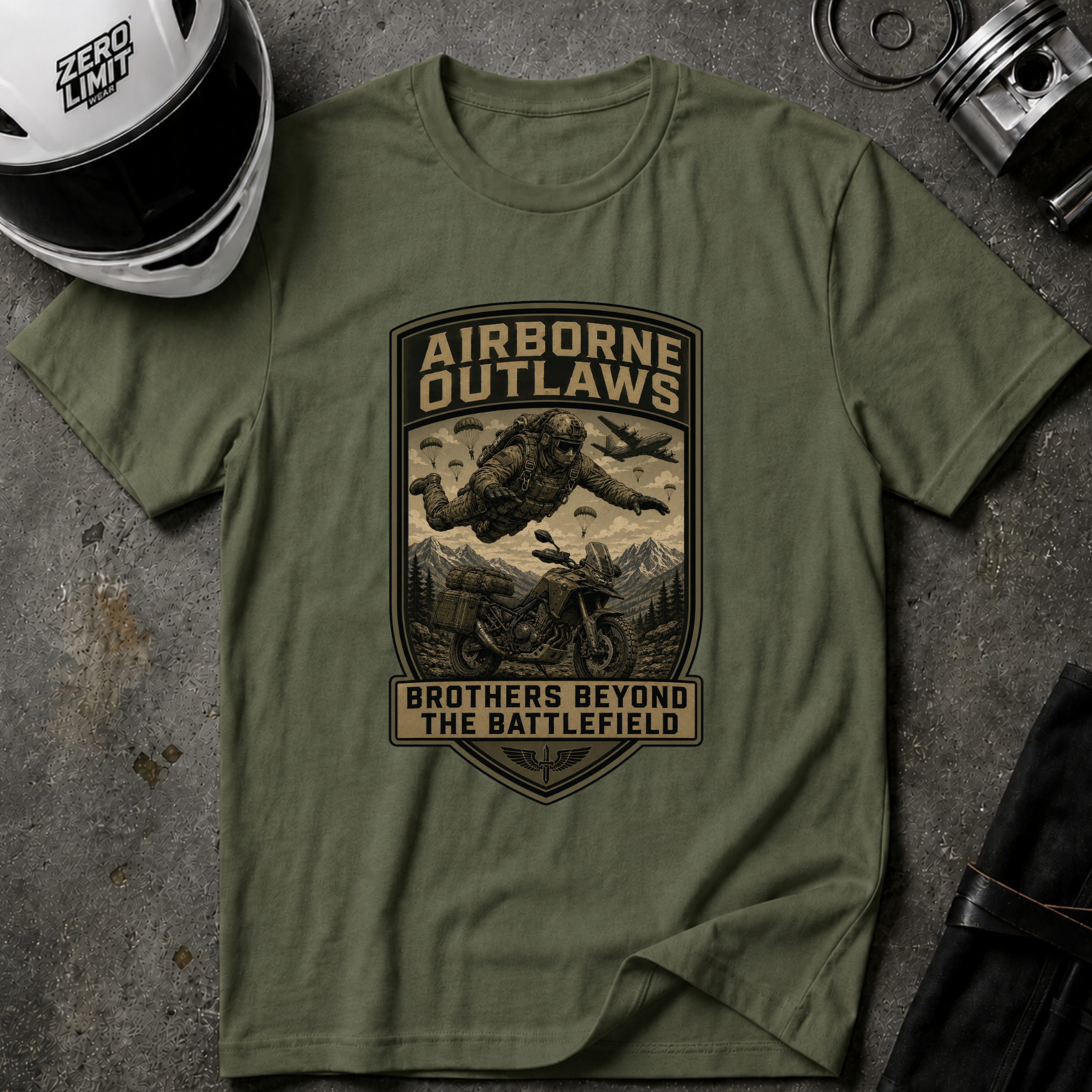 AIRBORNE OUTLAWS BROTHERHOOD T-SHIRT