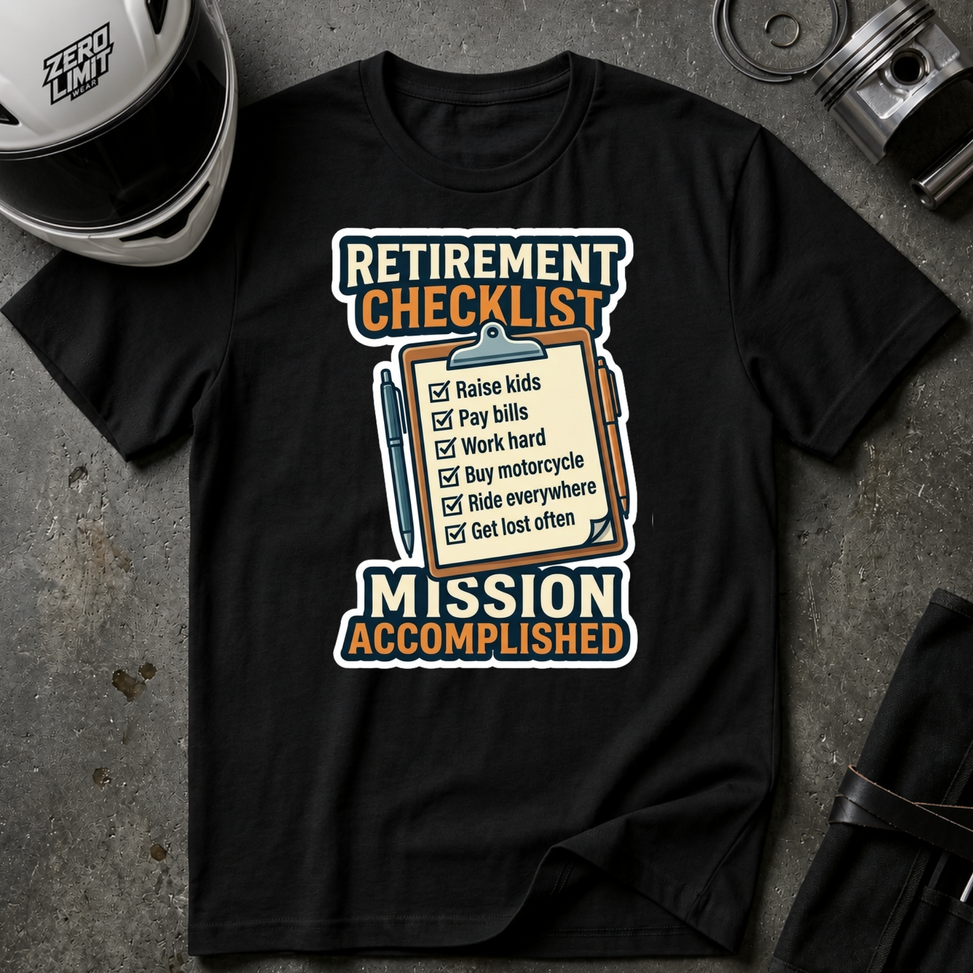 RETIREMENT CHECKLIST T-SHIRT
