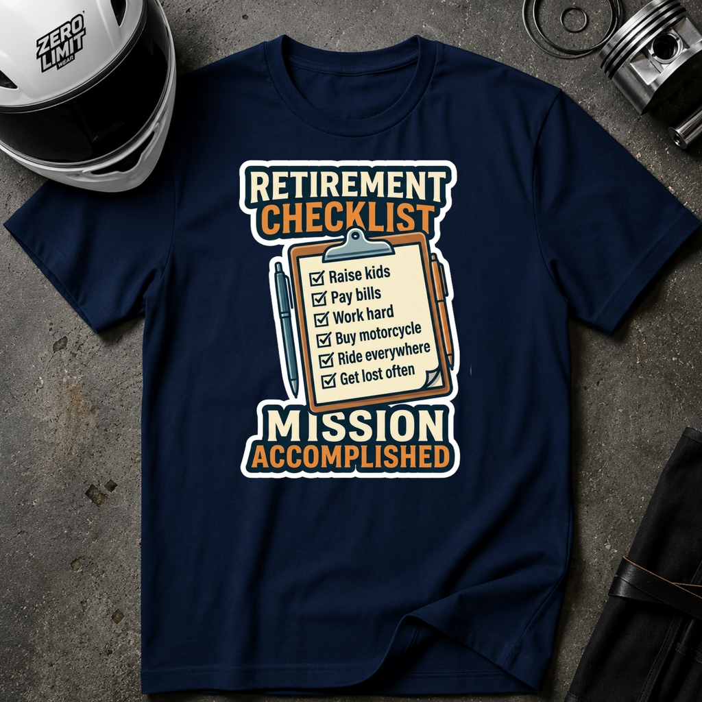 RETIREMENT CHECKLIST T-SHIRT