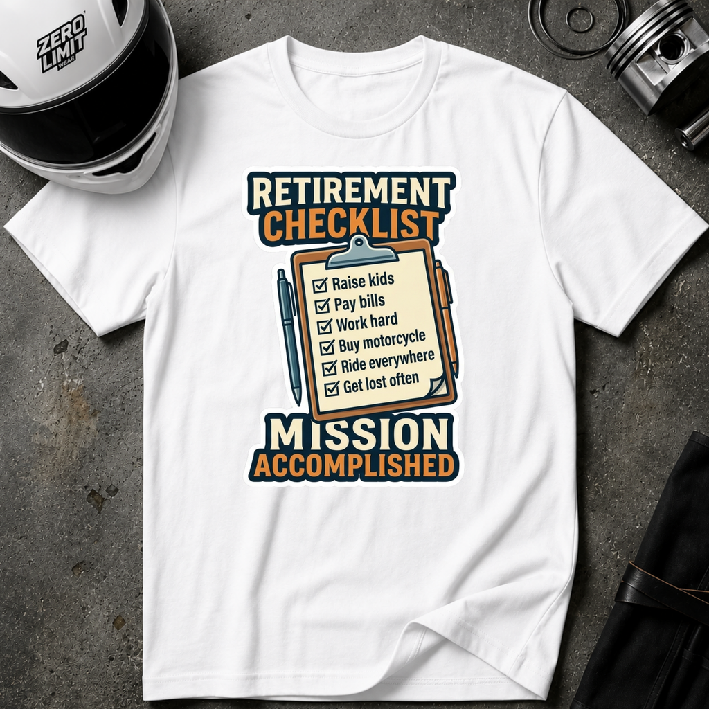 RETIREMENT CHECKLIST T-SHIRT