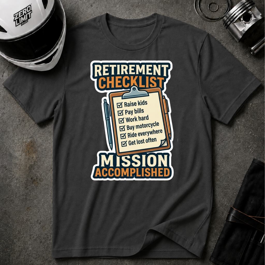 RETIREMENT CHECKLIST T-SHIRT