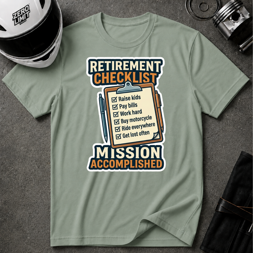 RETIREMENT CHECKLIST T-SHIRT