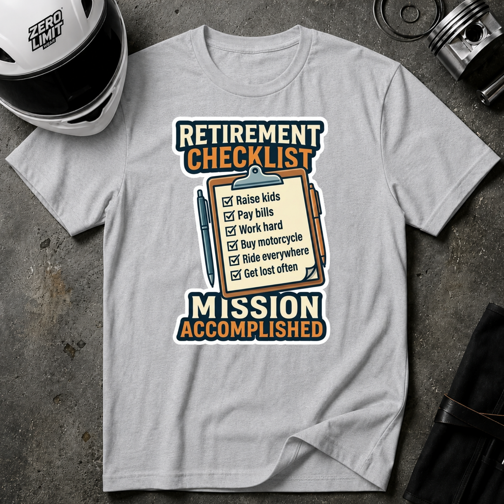 RETIREMENT CHECKLIST T-SHIRT