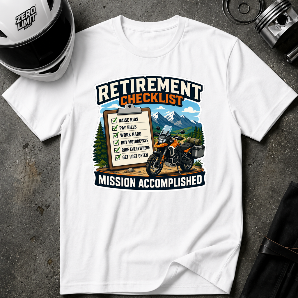 ENDURO RETIREMENT CHECKLIST T-SHIRT
