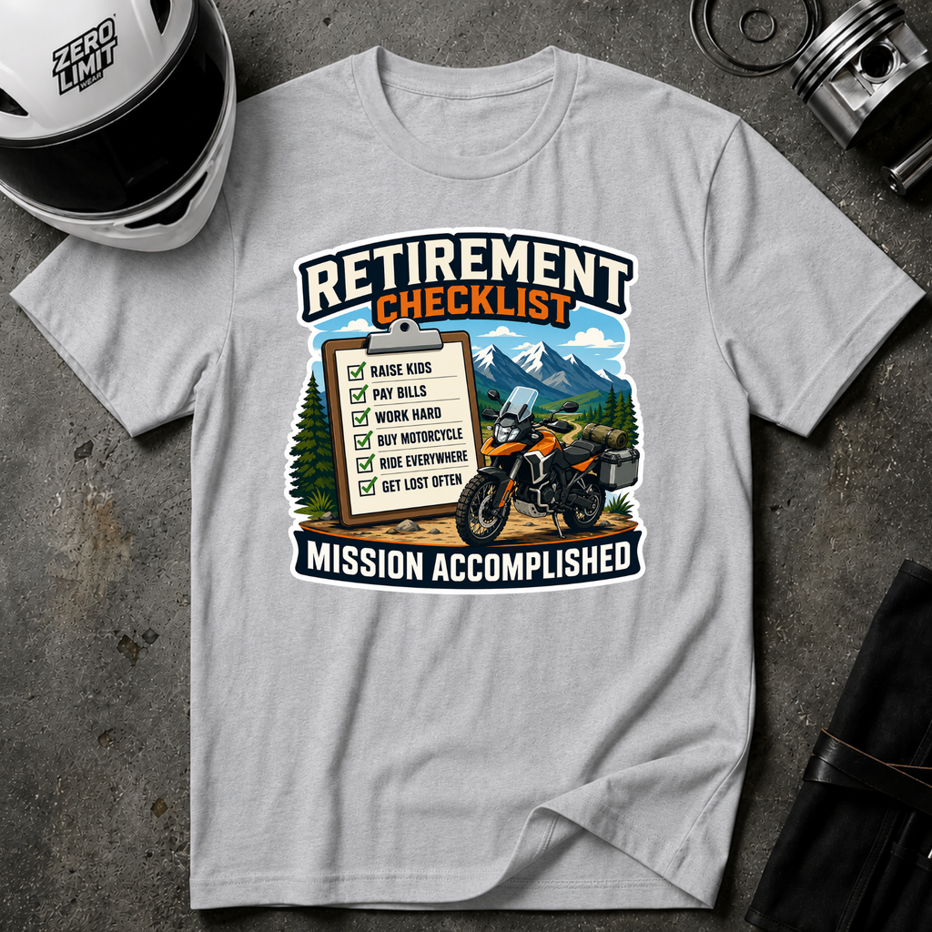 ENDURO RETIREMENT CHECKLIST T-SHIRT