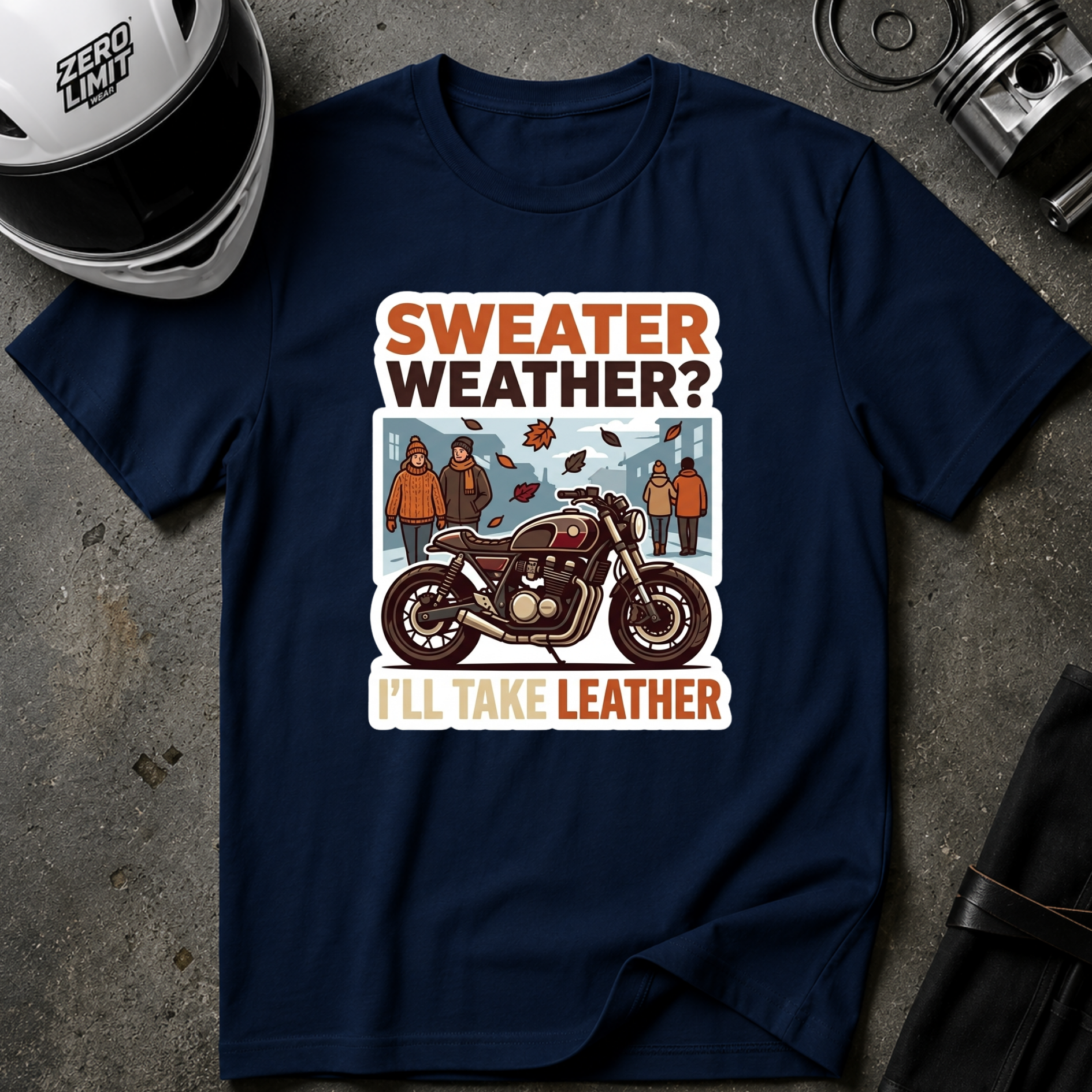 LEATHER > SWEATER T-SHIRT