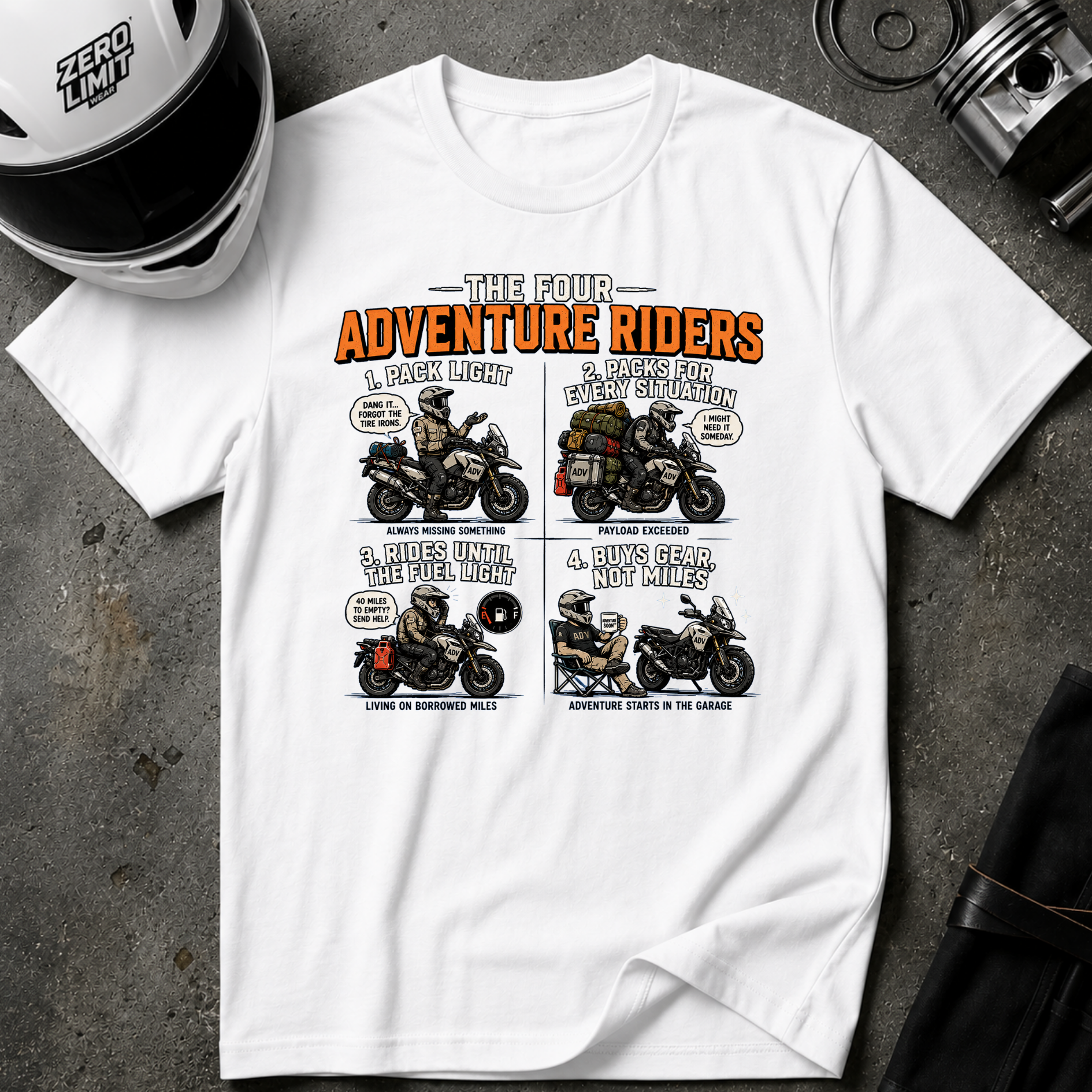 ADV RIDER TYPES T-SHIRT