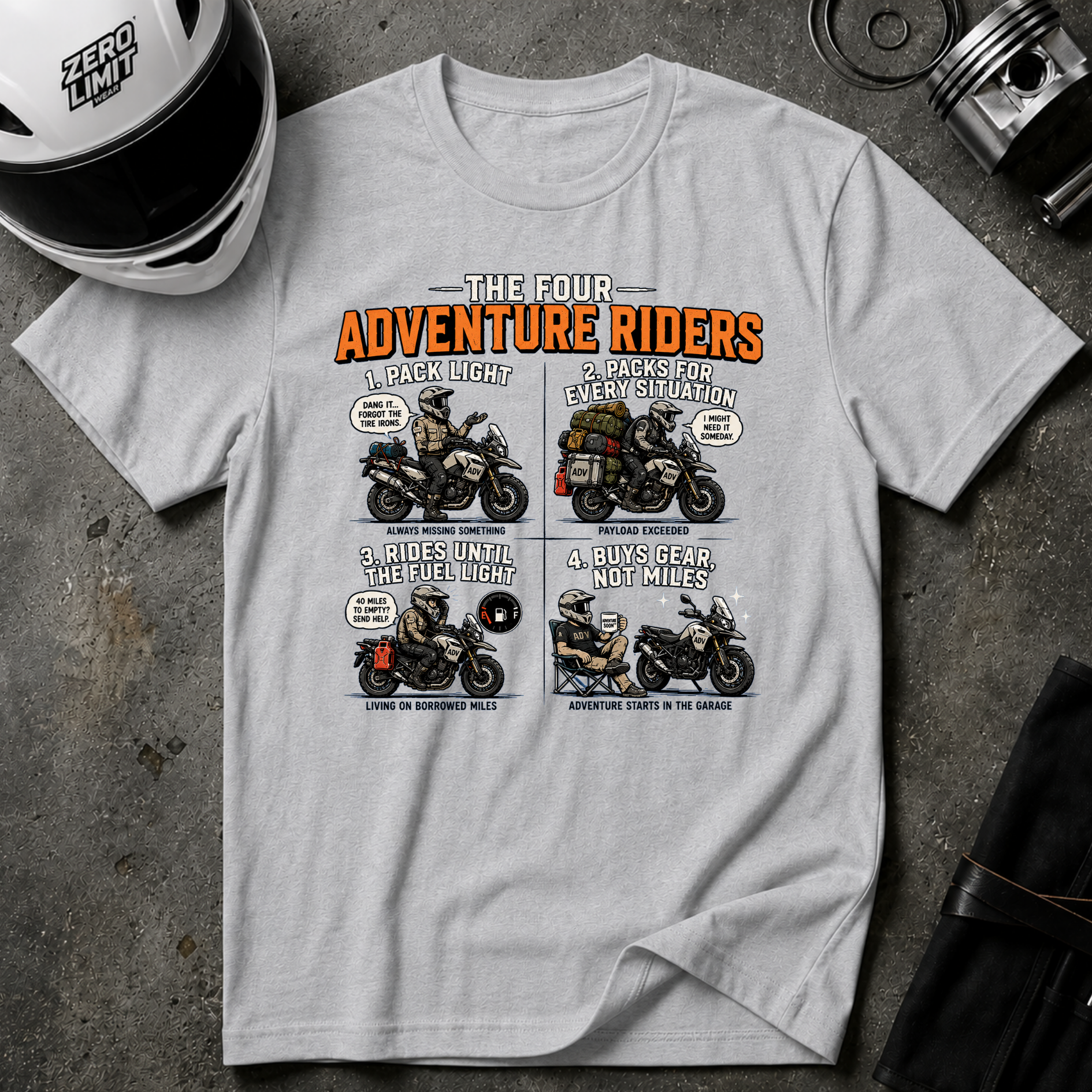 ADV RIDER TYPES T-SHIRT
