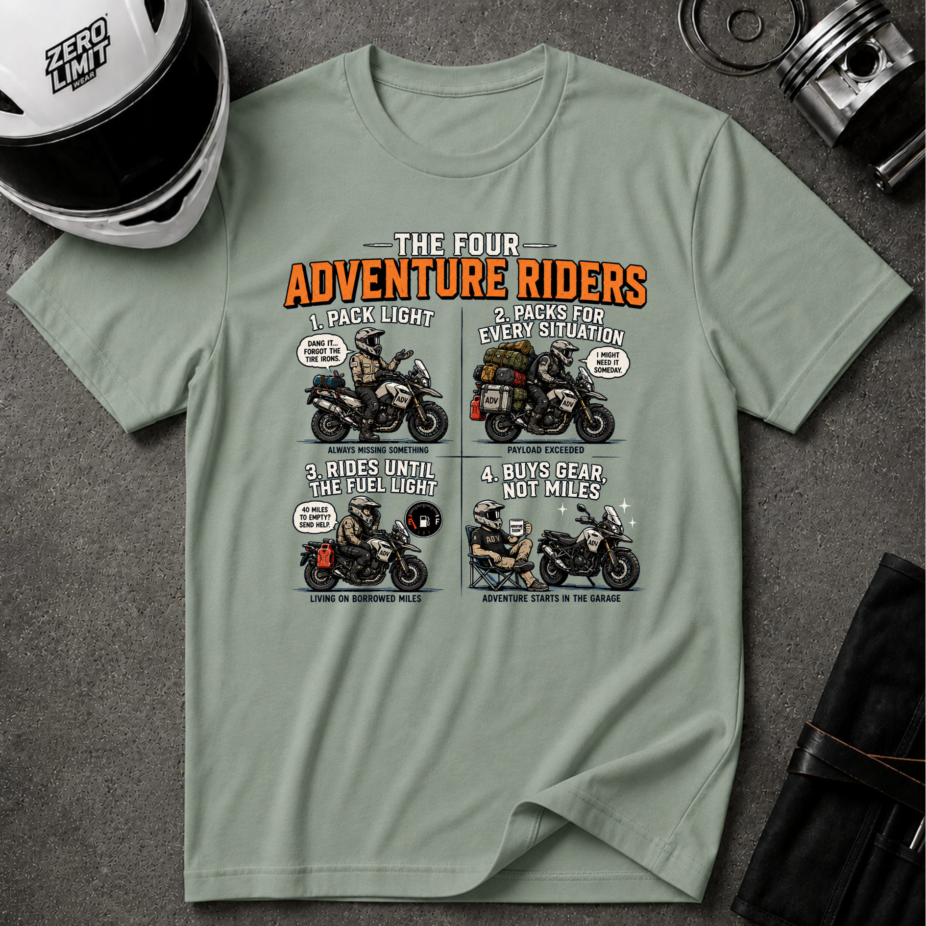 ADV RIDER TYPES T-SHIRT