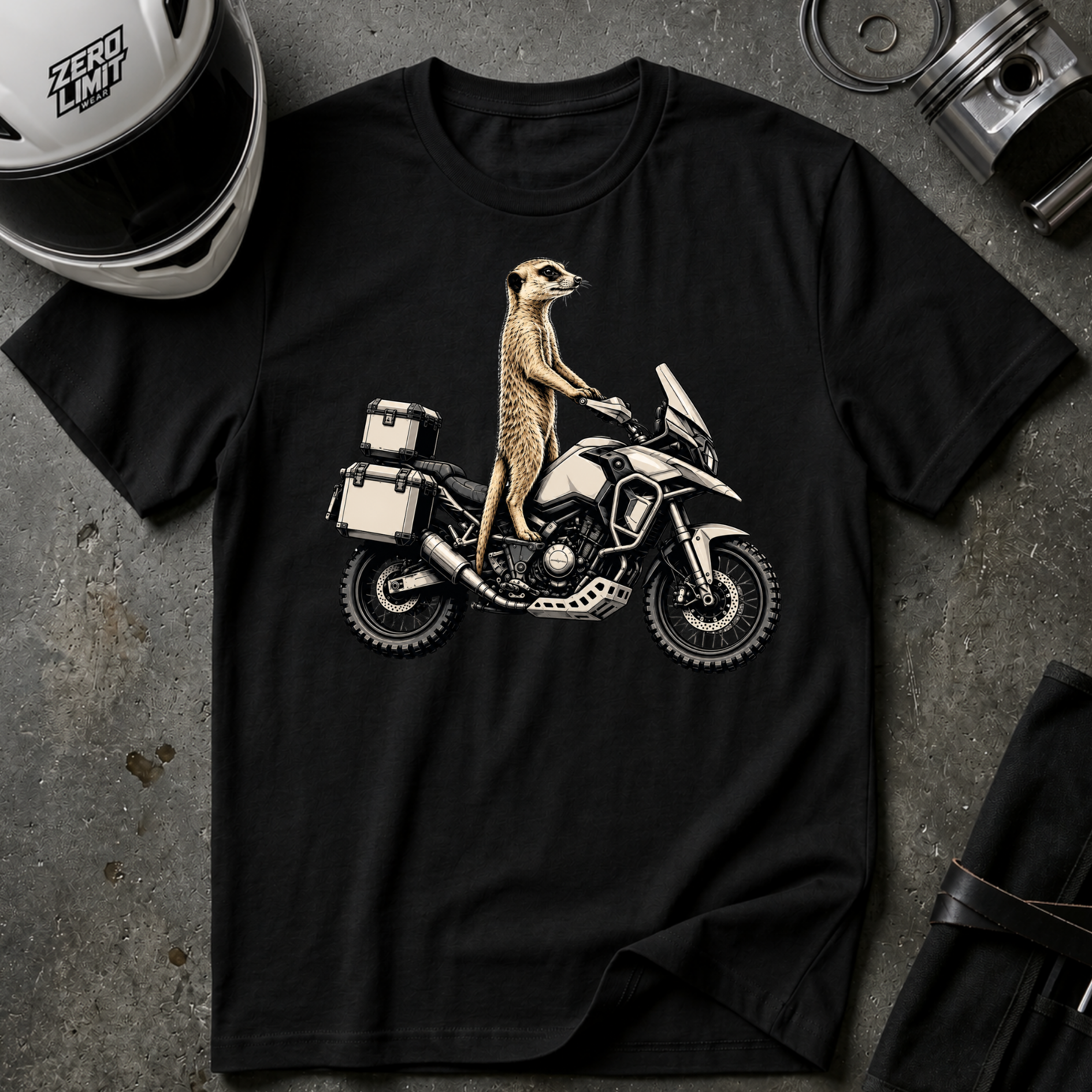 MEERKAT RIDING T-SHIRT
