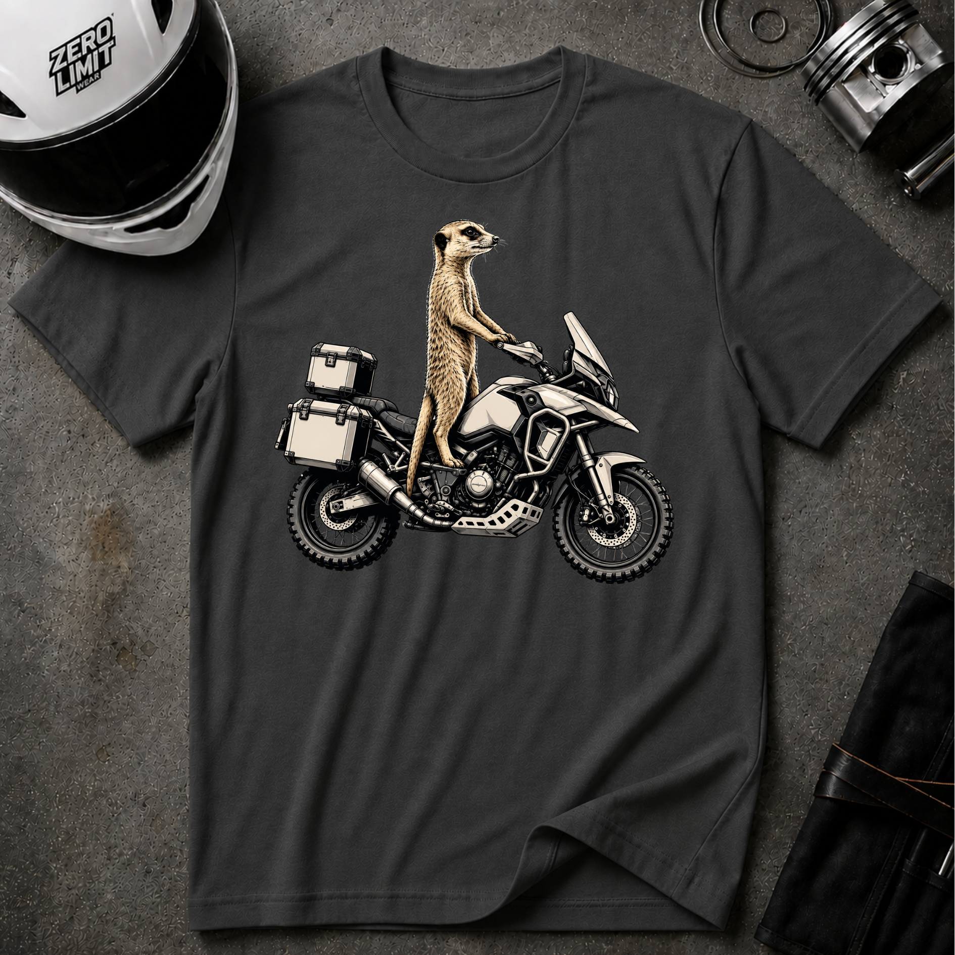 MEERKAT RIDING T-SHIRT