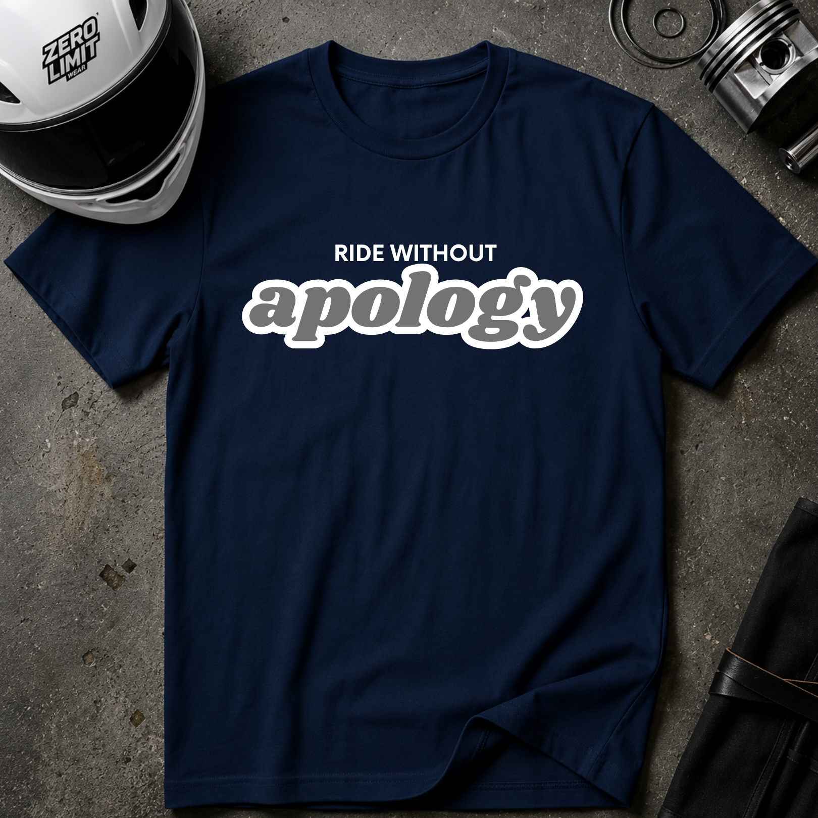 RIDE WITHOUT APOLOGY T-SHIRT