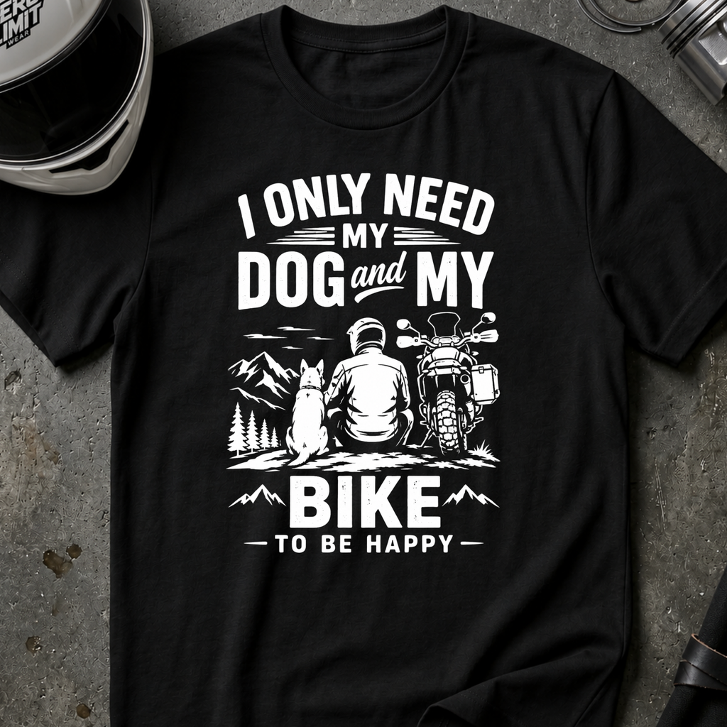 DOG AND MY BIKE T-SHIRT