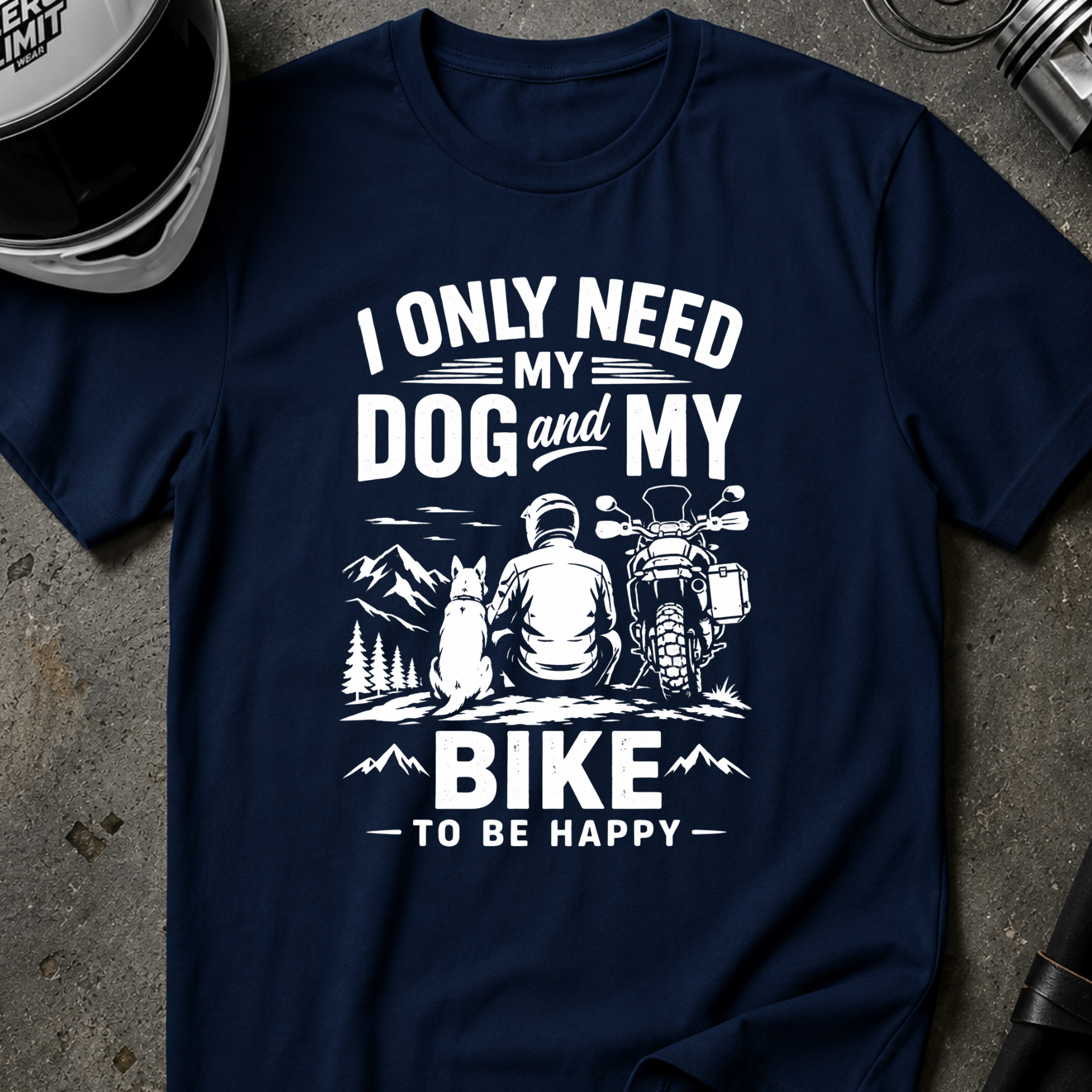 DOG AND MY BIKE T-SHIRT