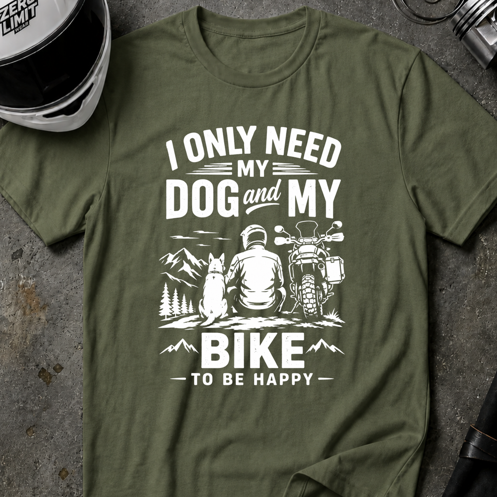 DOG AND MY BIKE T-SHIRT