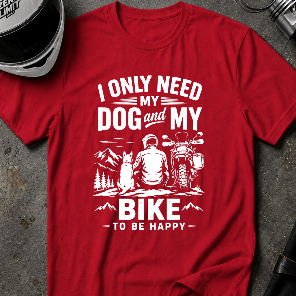 DOG AND MY BIKE T-SHIRT