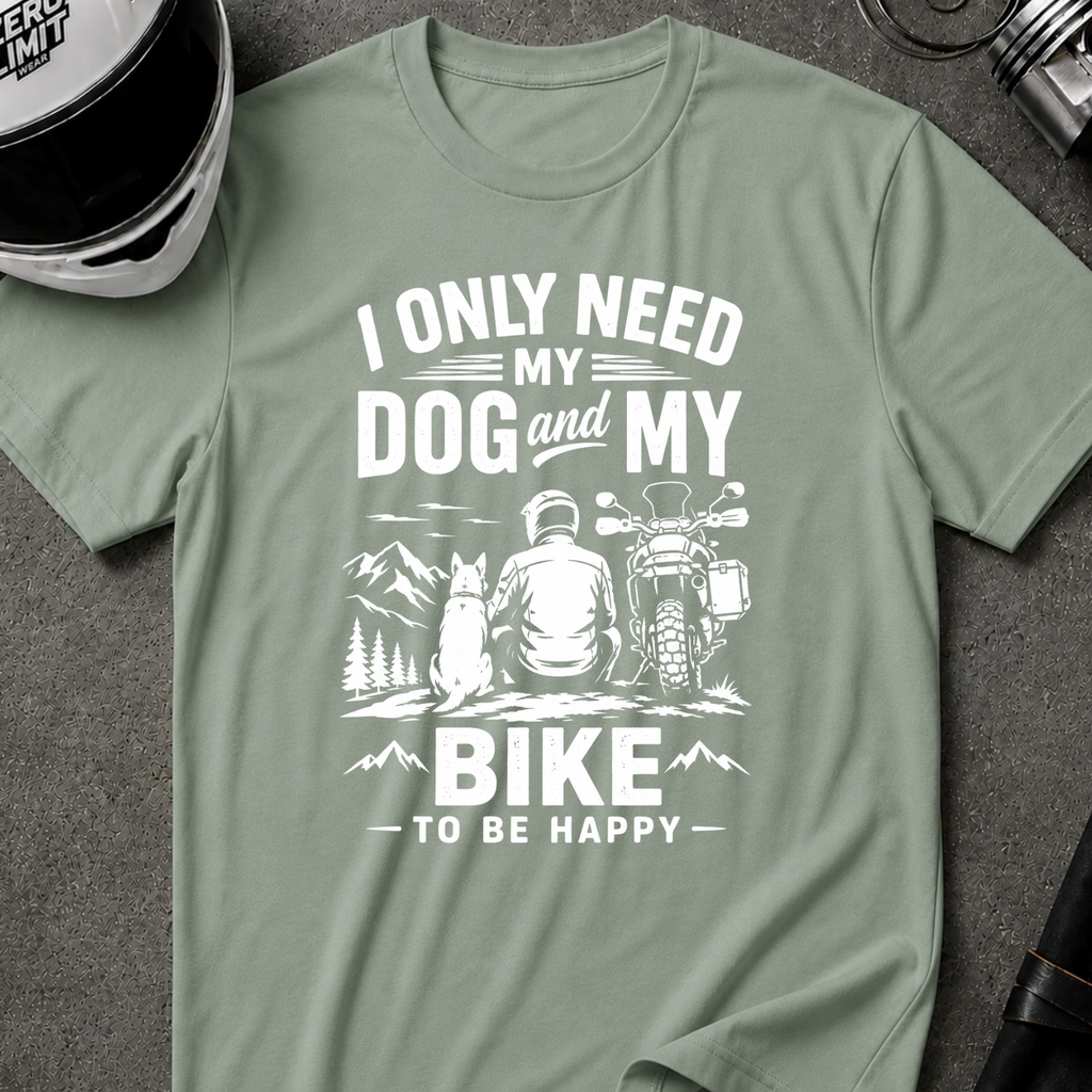 DOG AND MY BIKE T-SHIRT