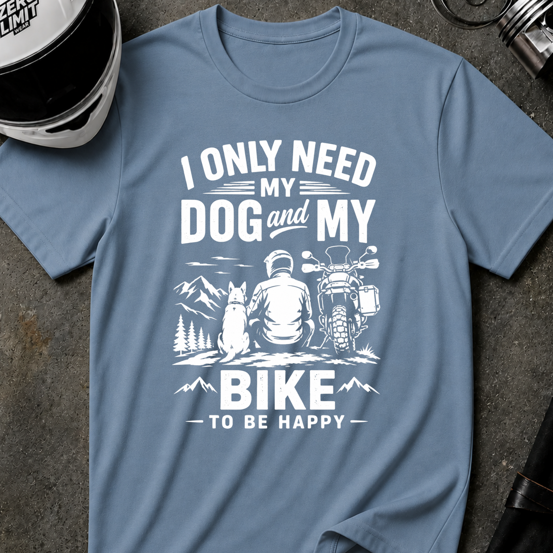 DOG AND MY BIKE T-SHIRT