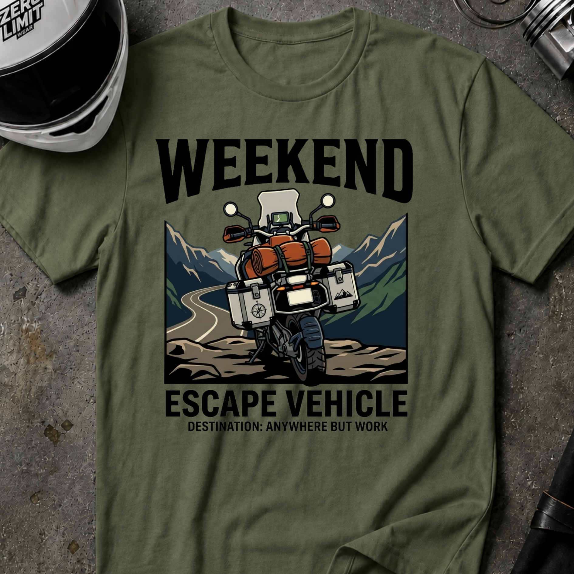 WEEKEND ESCAPE VEHICLE T-SHIRT